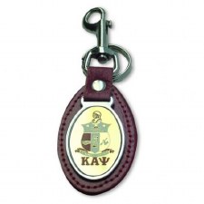 Kappa Alpha Psi Leather Shield Keychain