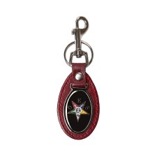 Order of the Eastern Star Leather Shield Keychain