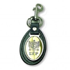 Sigma Gamma Rho Leather Shield Keychain