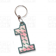 Alpha Kappa Alpha Line Number Keychain