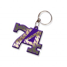 Omega Psi Phi Line Number Keychain