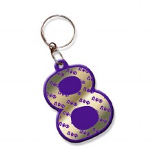 Omega Psi Phi Line Number Keychain