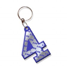 Zeta Phi Beta Line Number Keychain