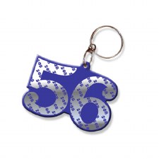 Zeta Phi Beta Line Number Keychain