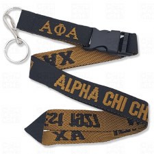 Alpha Phi Alpha   Alpha Chi Chapter Black Woven Lanyard