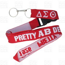 Delta Sigma Theta   Pretty Alpha Beta Chapter Red Lanyard