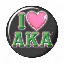 Alpha Kappa Alpha I Love Button