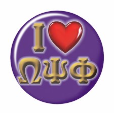 Omega Psi Phi I Love Button