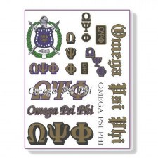 Omega Psi Phi Greek Multi Decals