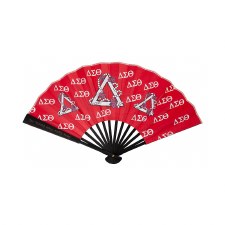 Delta Sigma Theta Wooden Handle Fan