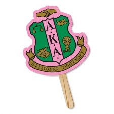 Alpha Kappa Alpha Sorority Crest Hand Fan