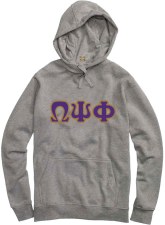 Omega Psi Phi Applique Letters Hoodie