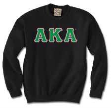 Alpha Kappa Alpha Applique Letters Crewneck Sweatshirt