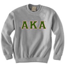 Alpha Kappa Alpha Applique Letters Crewneck Sweatshirt