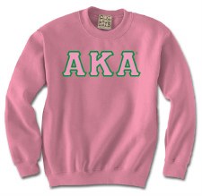 Alpha Kappa Alpha Applique Letters Crewneck Sweatshirt