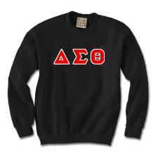 Delta Sigma Theta Applique Letters Crewneck Sweatshirt