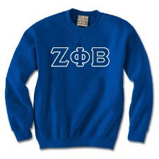 Zeta Phi Beta Applique Letters Crewneck Sweatshirt