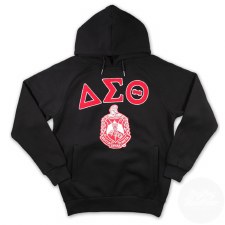 Delta Sigma Theta Chenille Letters, Crest & Founding Year Pullover Hoodie