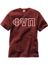 Phi Nu Pi Applique Letters Tee