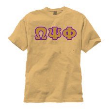 Omega Psi Phi Applique Letters Tee