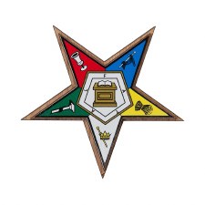 Order of the Eastern Star Wooden Raised Decal