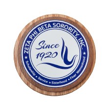 Zeta Phi Beta Wooden Raised Decal