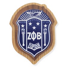 Zeta Phi Beta Wooden Raised Crest Decal