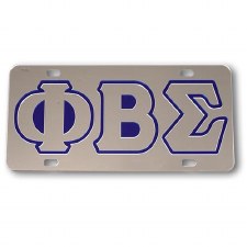 Phi Beta Sigma Silver Background Car Tag