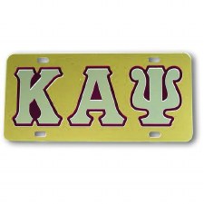 Kappa Alpha Psi Gold Background Car Tag