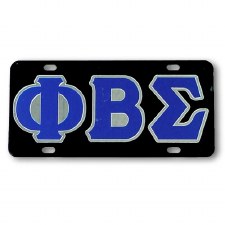 Phi Beta Sigma Black Background Car Tag