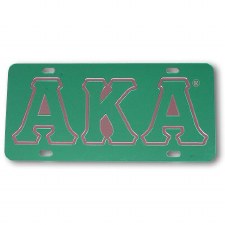 Alpha Kappa Alpha Green Mirror Car Tag