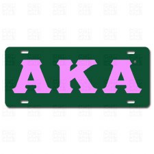 Alpha Kappa Alpha Old School Car Tag