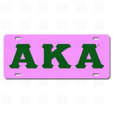 Alpha Kappa Alpha Old School Car Tag