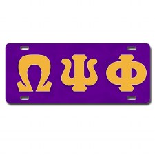 Omega Psi Phi Old School Car Tag