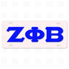 Zeta Phi Beta Old School CarTag