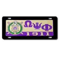 Omega Psi Phi Domed Crest Car Tag