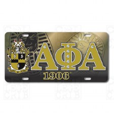 Alpha Phi Alpha Printed Crest Car Tag