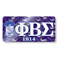 Phi Beta Sigma Printed Crest Car Tag