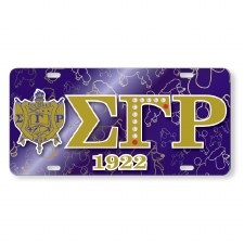 Sigma Gamma Rho Printed Crest Car Tag