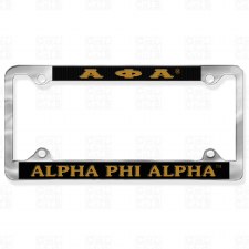 Alpha Phi Alpha Chrome Car Tag Frame