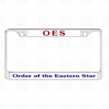 Order of the Eastern Star Chrome Car Tag Frame