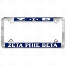 Zeta Phi Beta Chrome Car Tag Frame