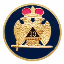 Mason 33rd Wings Down Car Emblem