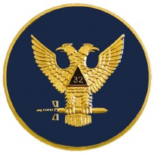Mason 32nd Wings Up Car Emblem