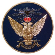 Mason 33rd Wings Up Car Emblem