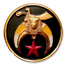 Shriner Symbol Black Round Car Badge