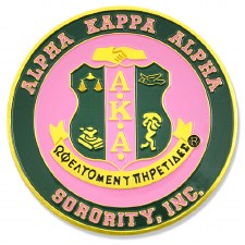 Alpha Kappa Alpha Stamped Crest Car Emblem