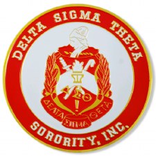 Delta Sigma Theta Stamped Crest Car Emblem