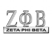 Zeta Phi Beta Greek Letters Car Emblem