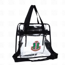 Alpha Kappa Alpha Crest Clear Zippered Totebag